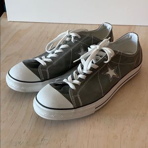 Grey and White Converse size 12